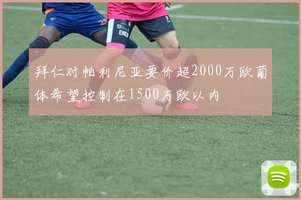 拜仁对帕利尼亚要价超2000万欧葡体希望控制在1500万欧以内